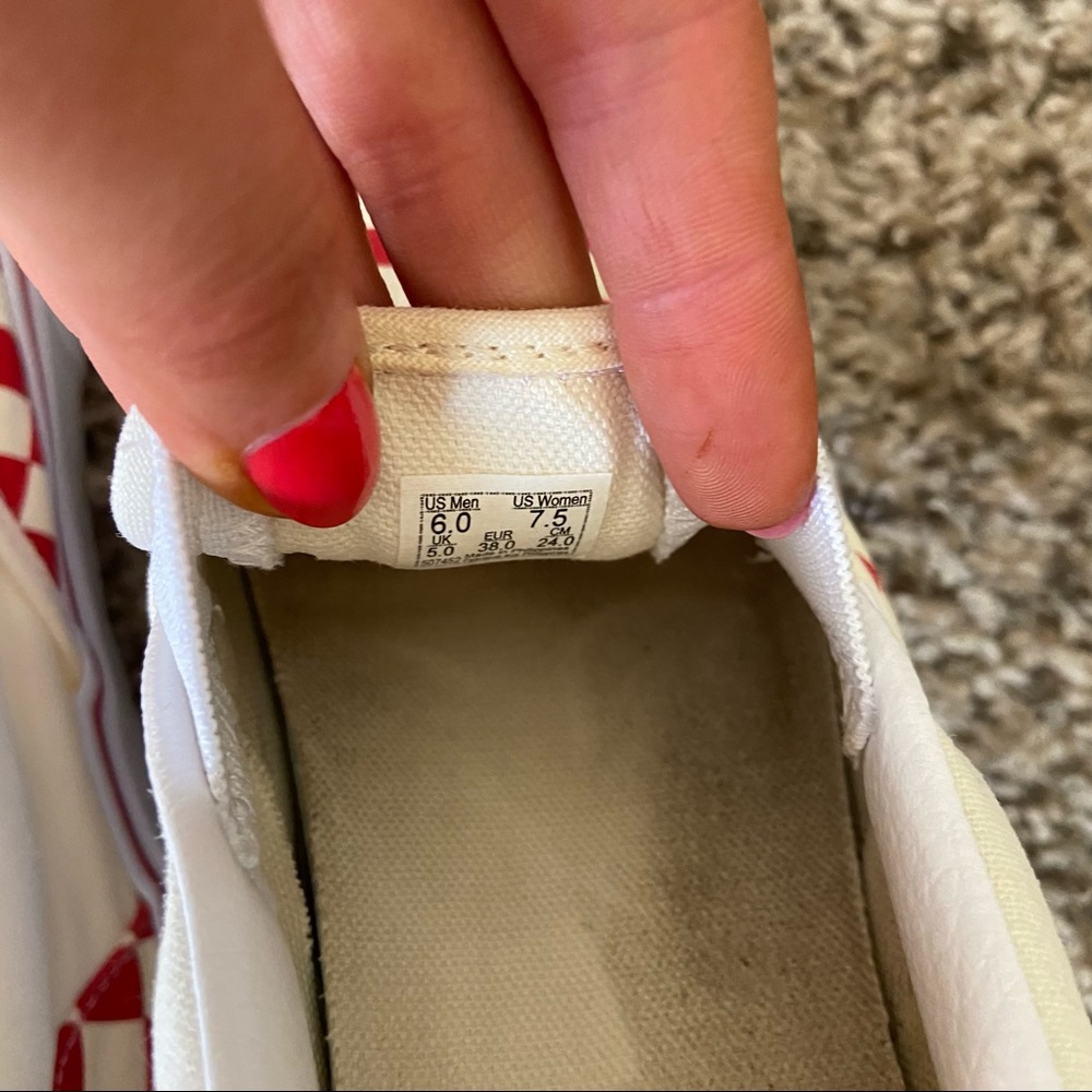 SOLD Red checker slip on vans - Picture 6 of 6